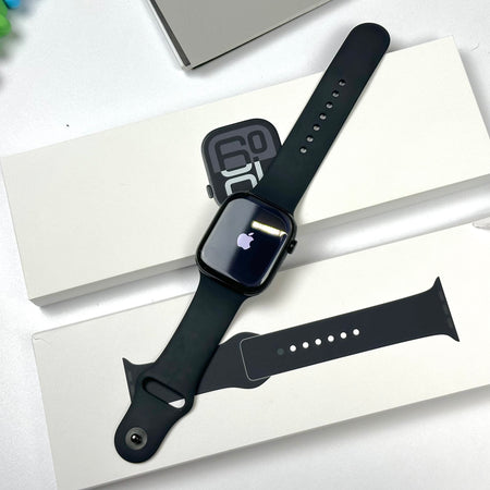 2024 Apple Watch Series 10 (46mm, Jet Black Aluminium with Black Sports Band, GPS) - Pre Owned / Apple Limited Warranty - Mac Shack