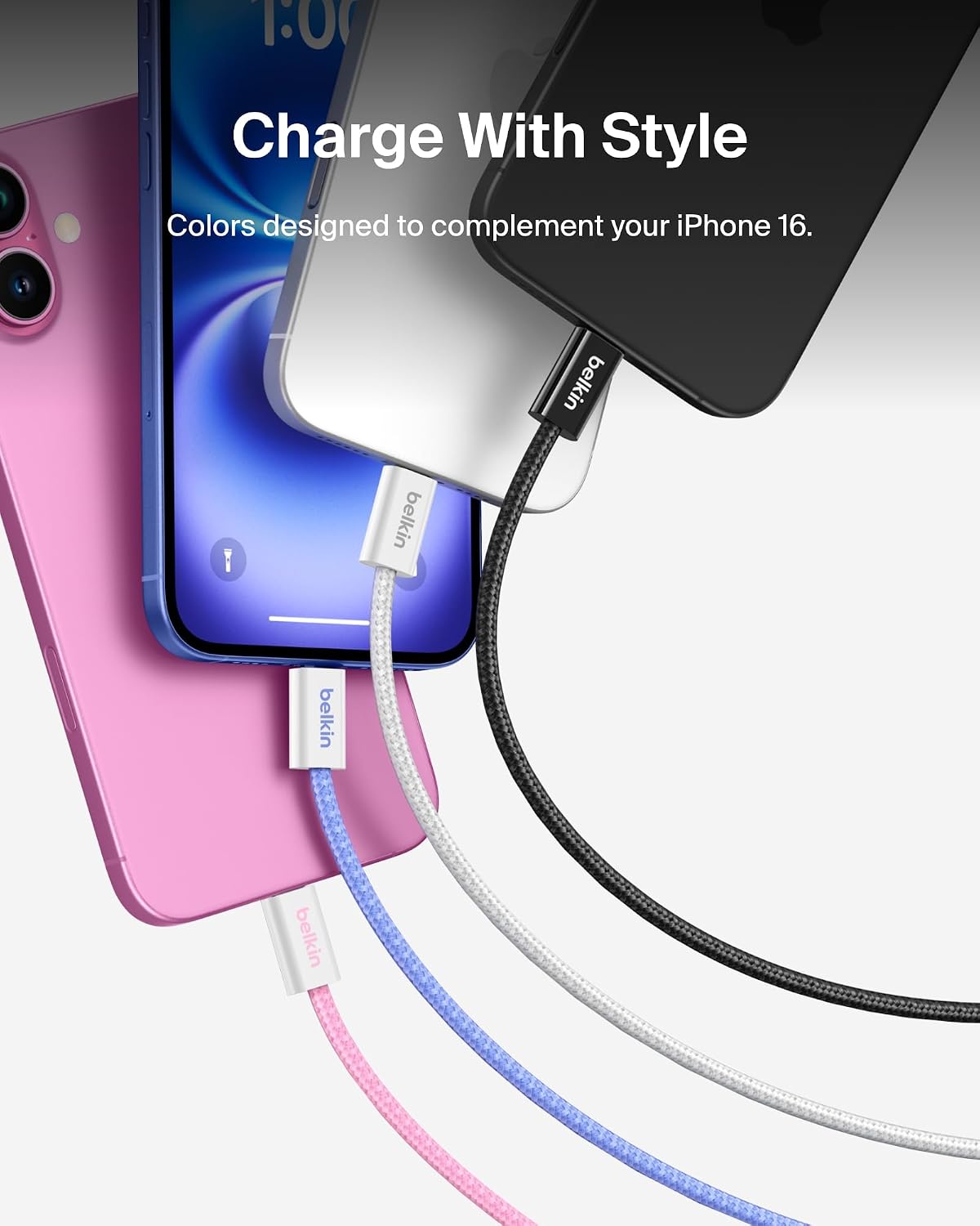 Belkin 1.5m BoostCharge 60W USB-C to USB-C Cable 2-pack - White