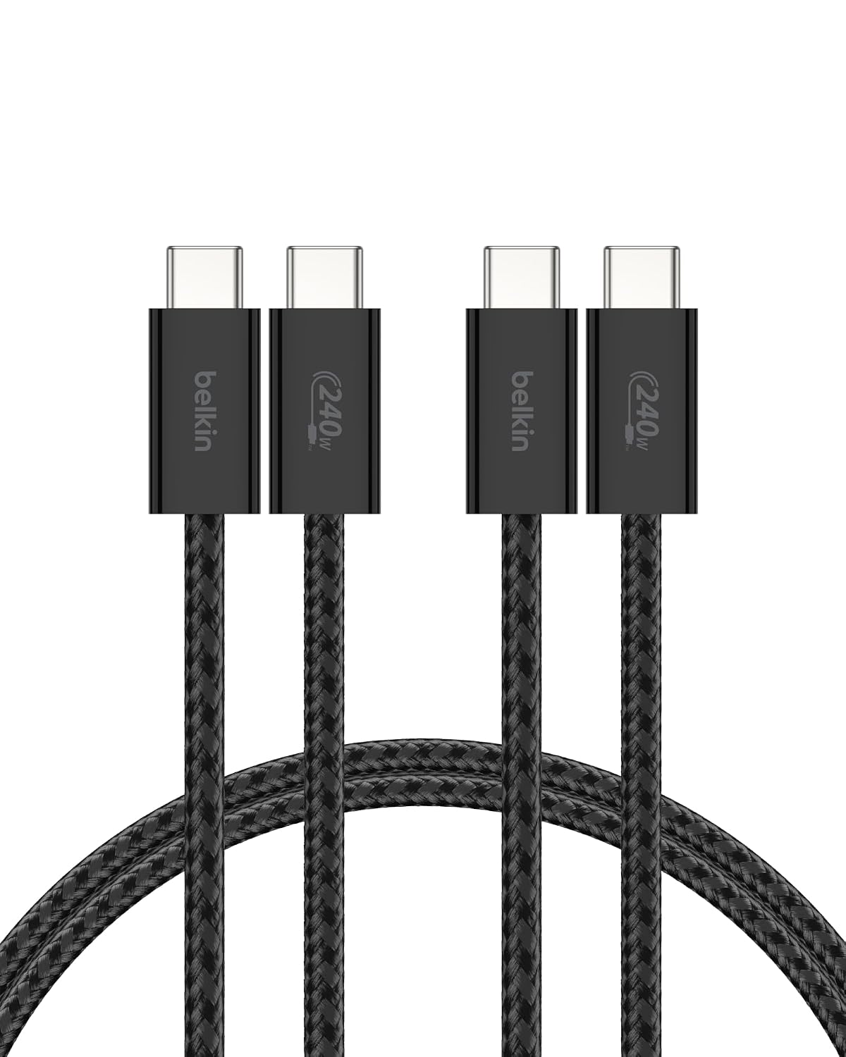 Belkin 240W BoostCharge USB-C to USB-C Cable 2-pack - Black