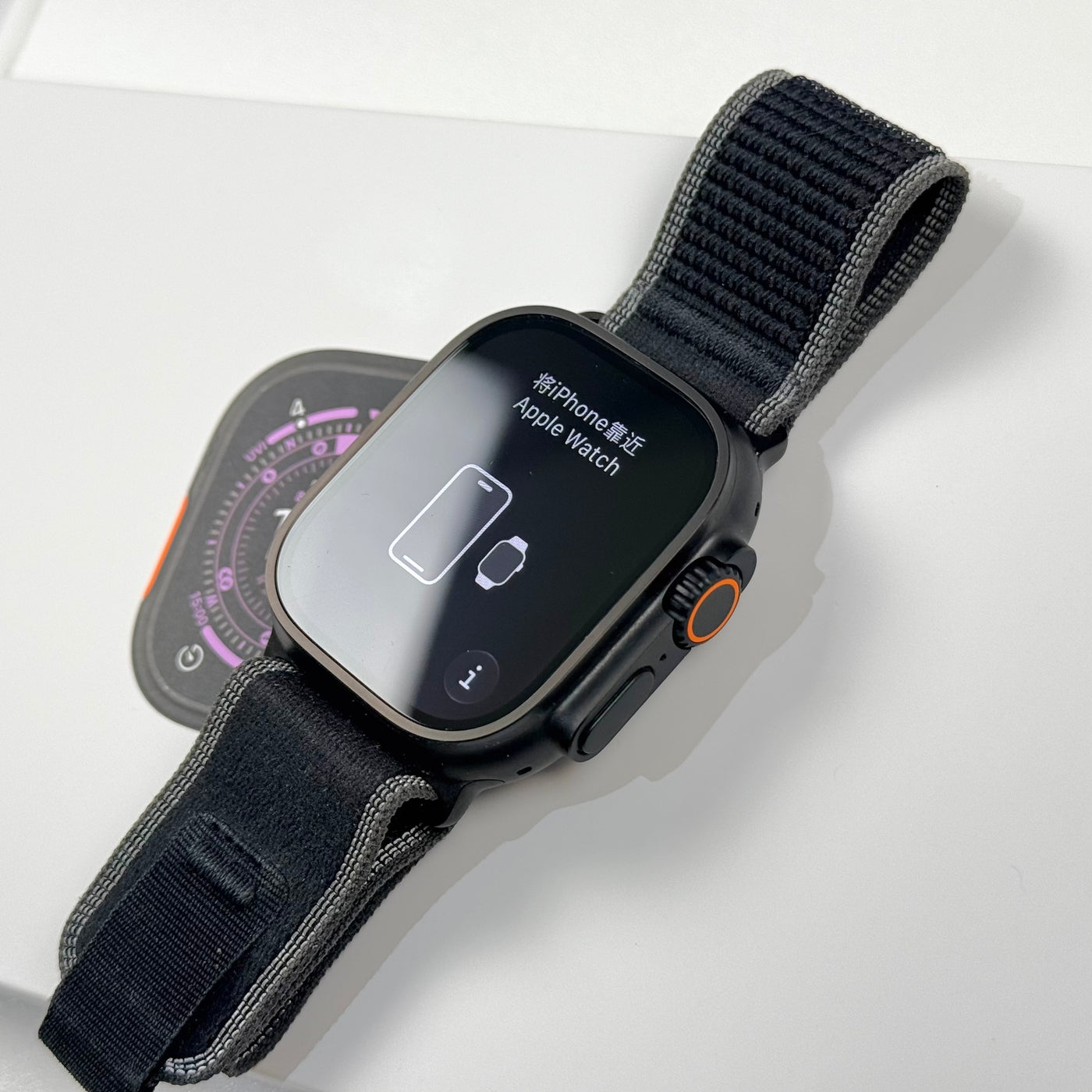 Pre-owned Apple Watch Ultra 3 Black Titanium with Digital Crown and side button, screen on - MacShack