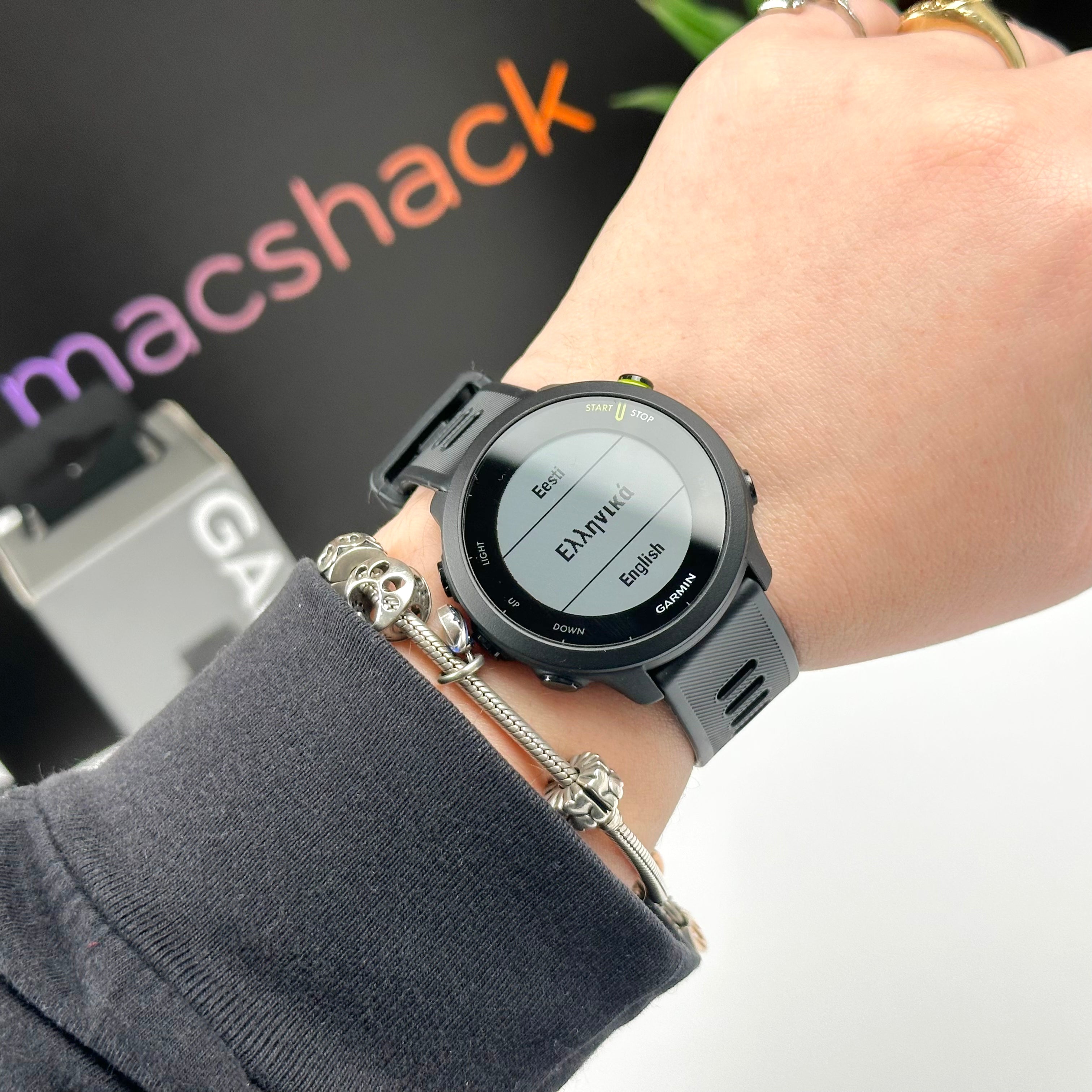 Garmin Forerunner 55 (42mm, Black with Black Silicone Band) - Pre Owned / 3 Month Warranty - Mac Shack