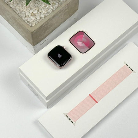 Apple Watch Series 9 (41mm, Pink Aluminium with Light Pink Sports Loop, GPS & Cellular) - Pre Owned / 3 Month Warranty - Mac Shack