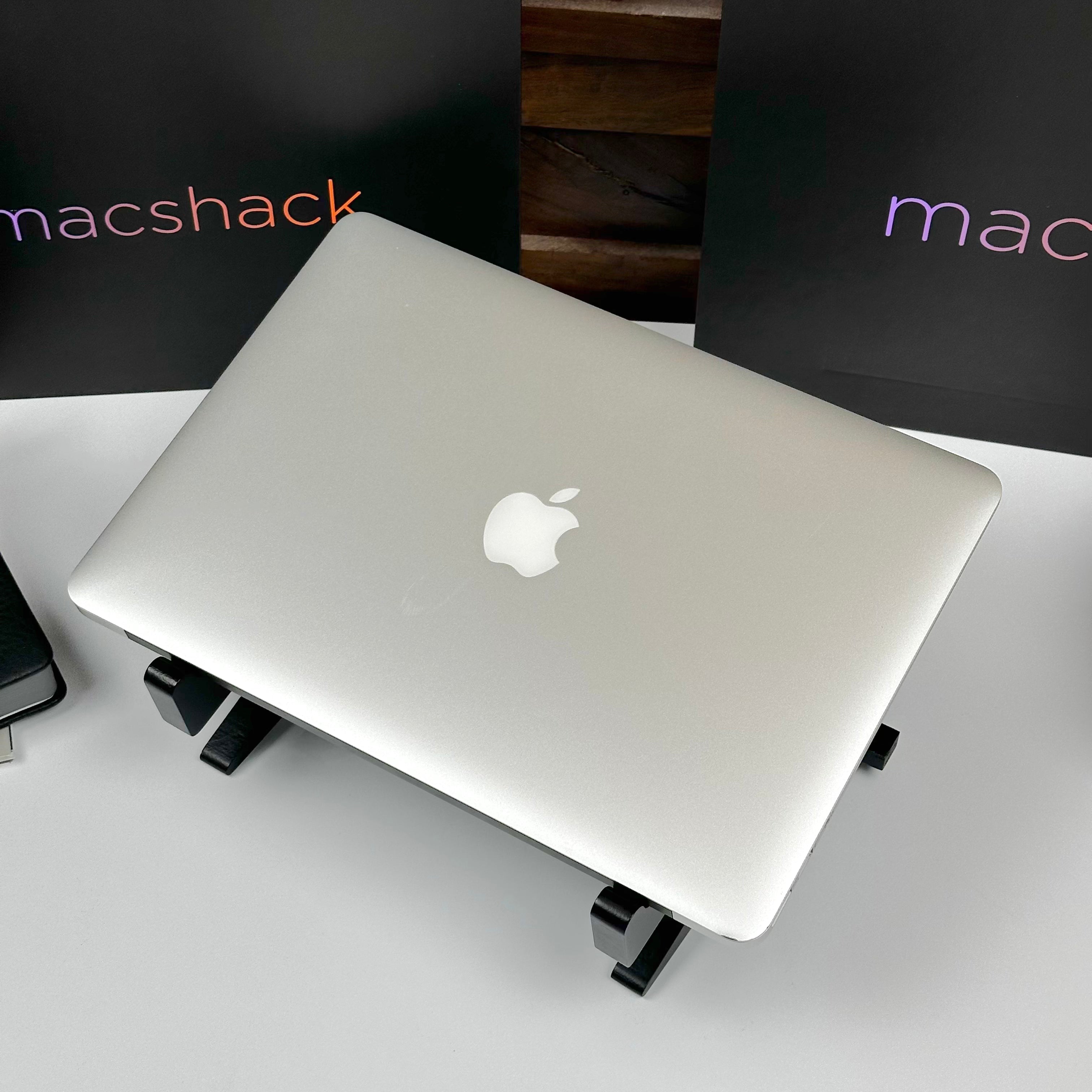 2017 Apple MacBook Air 13-inch in Silver - closed view with the Apple logo