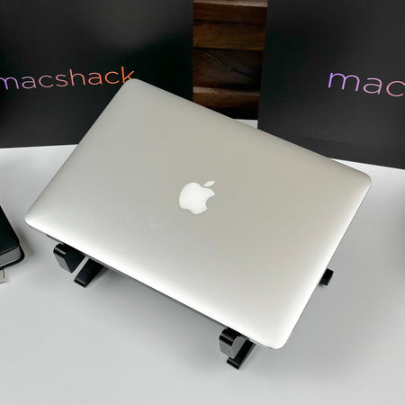 2017 Apple MacBook Air 13-inch in Silver - closed view with the Apple logo