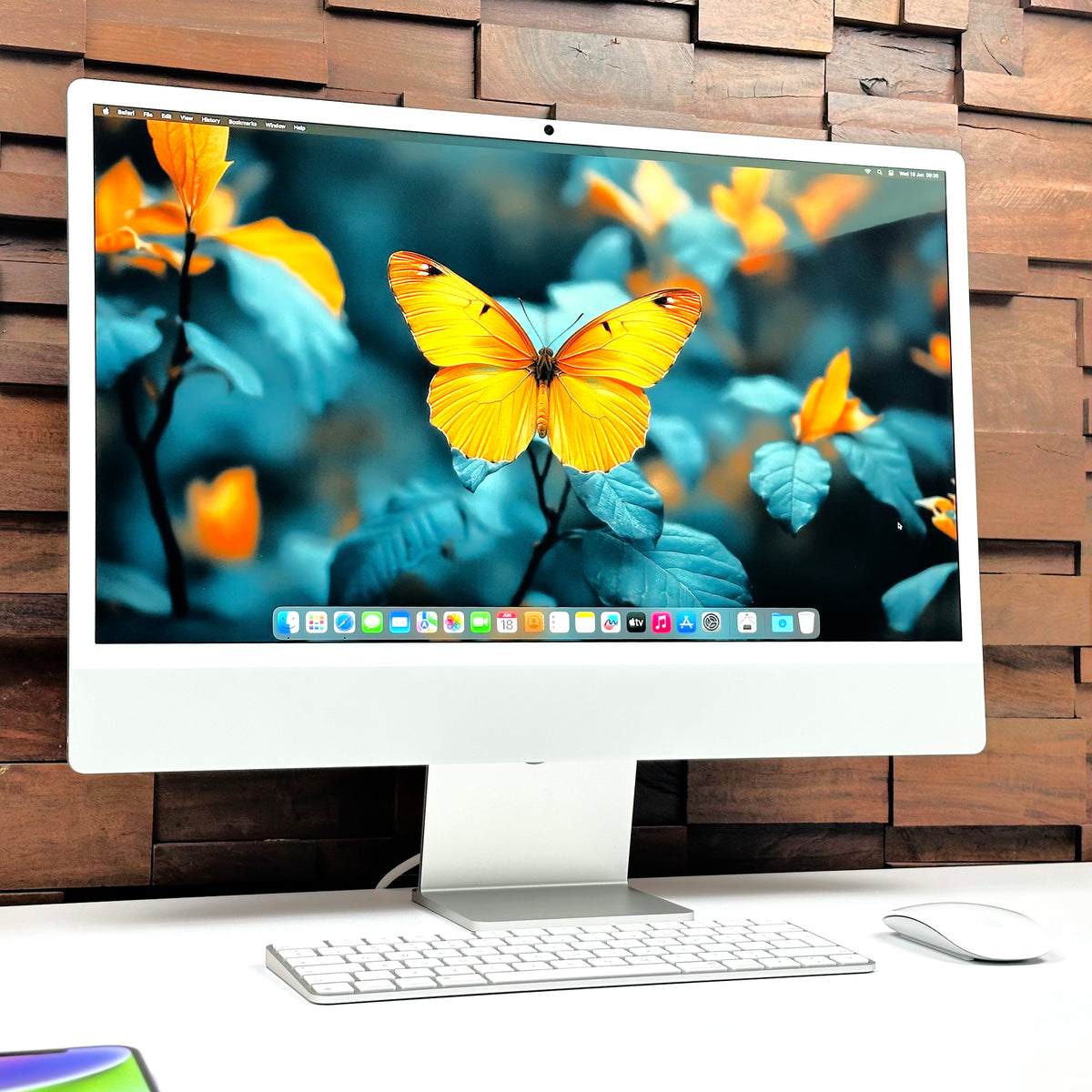 2024 Apple iMac 24-Inch M4 8-Core CPU, 8-Core GPU (4.5K Retina, 16GB Unified RAM, 256GB SSD, Silver) - Pre Owned / Apple Limited Warranty - Mac Shack