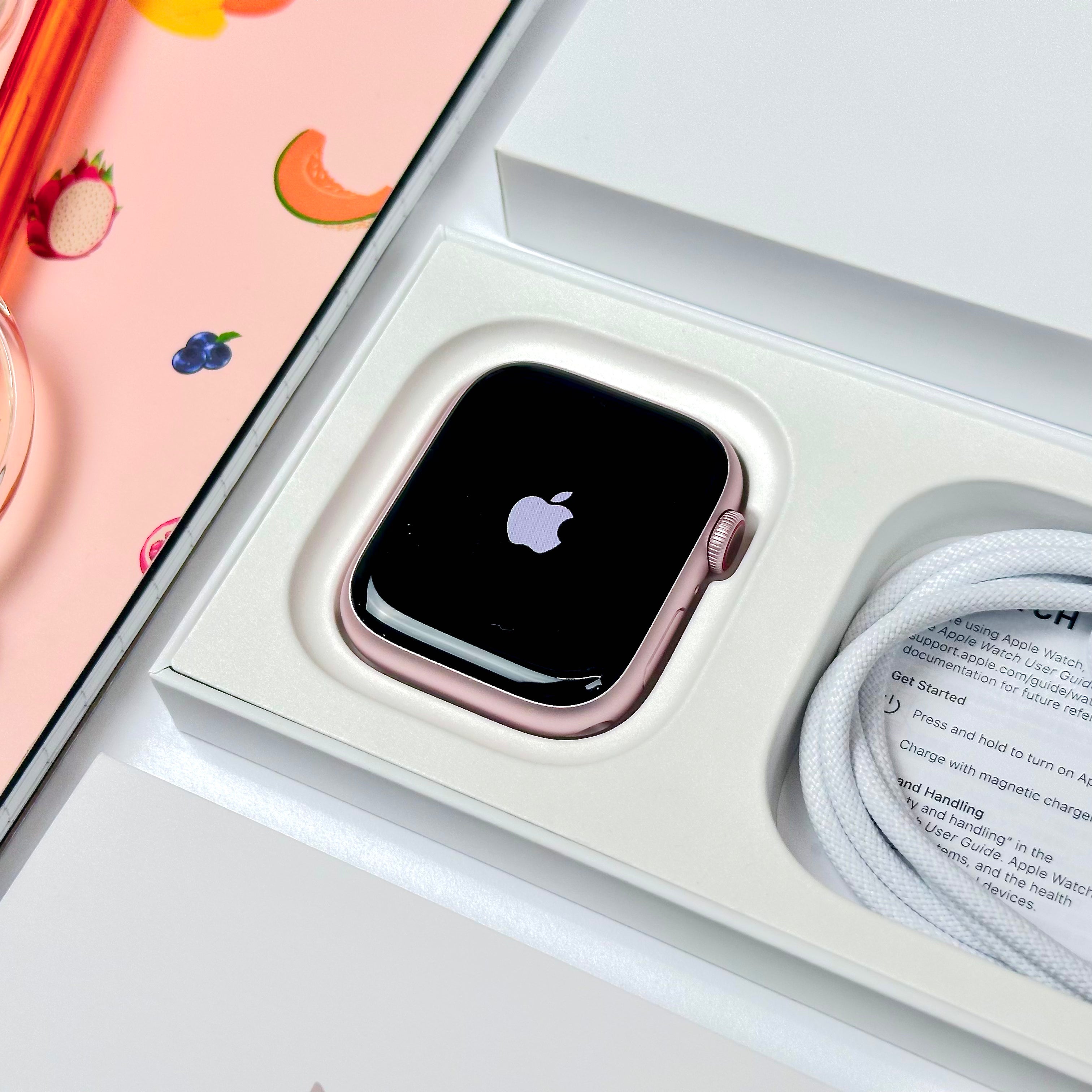Apple Watch Series 9 (45mm, Pink Aluminium Case with Starlight Sports Band, GPS) - Pre Owned / 3 Month Warranty - Mac Shack