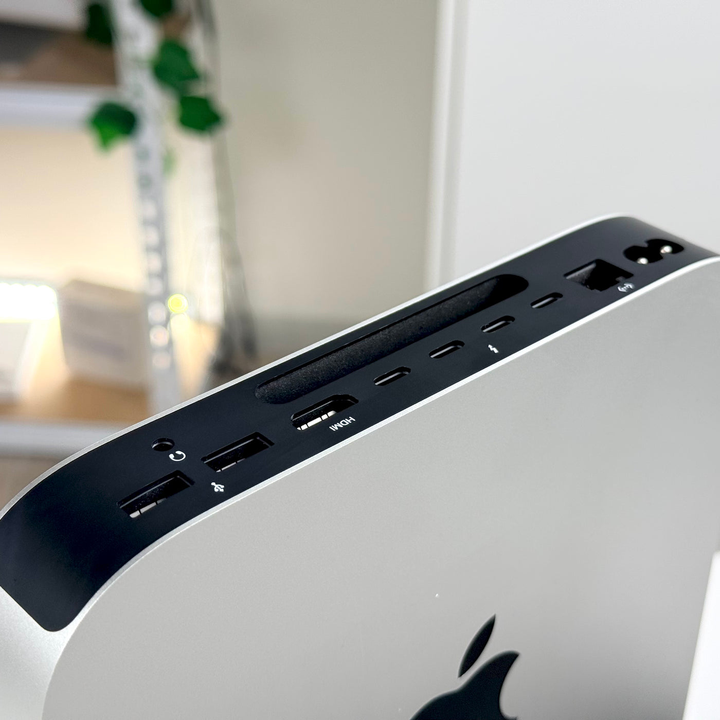 Close-up of the rear ports on the pre-owned Mac mini M2 Pro - Mac Shack