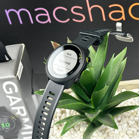 Garmin Forerunner 55 (42mm, Black with Black Silicone Band) - Pre Owned / 3 Month Warranty - Mac Shack
