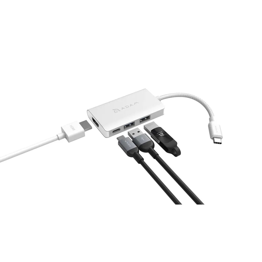 Adam Elements CASA HUB A01M 4 Port USB-C HUB - Silver