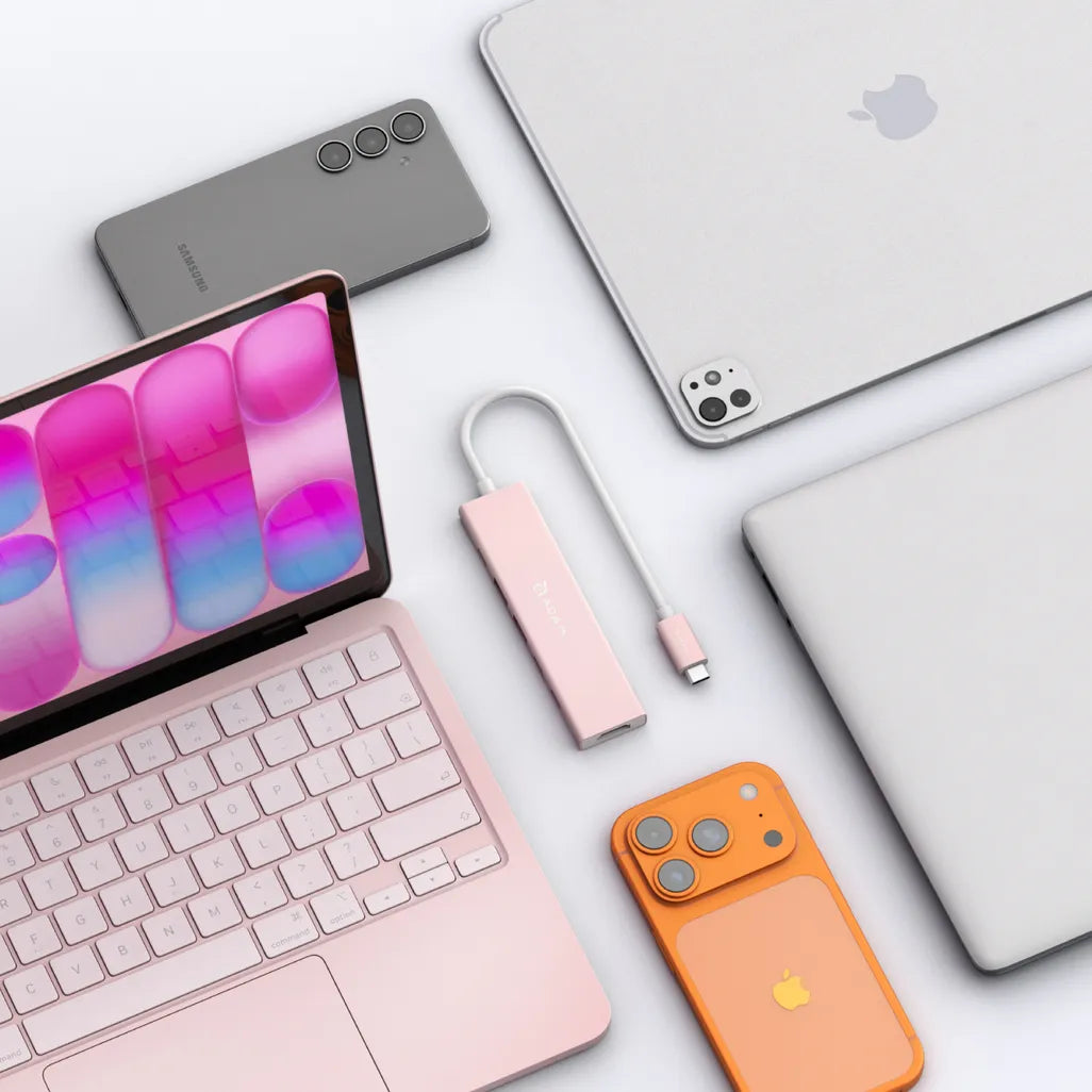Adam Elements DE06 - USB-C 6-in-1 Multifunction Hub - Pink, view 10