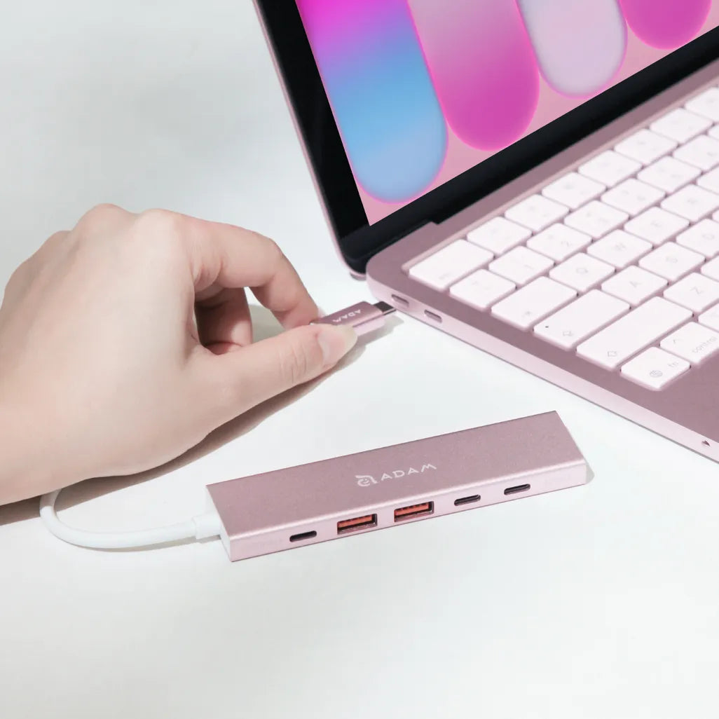 Adam Elements DE06 - USB-C 6-in-1 Multifunction Hub - Pink, view 9