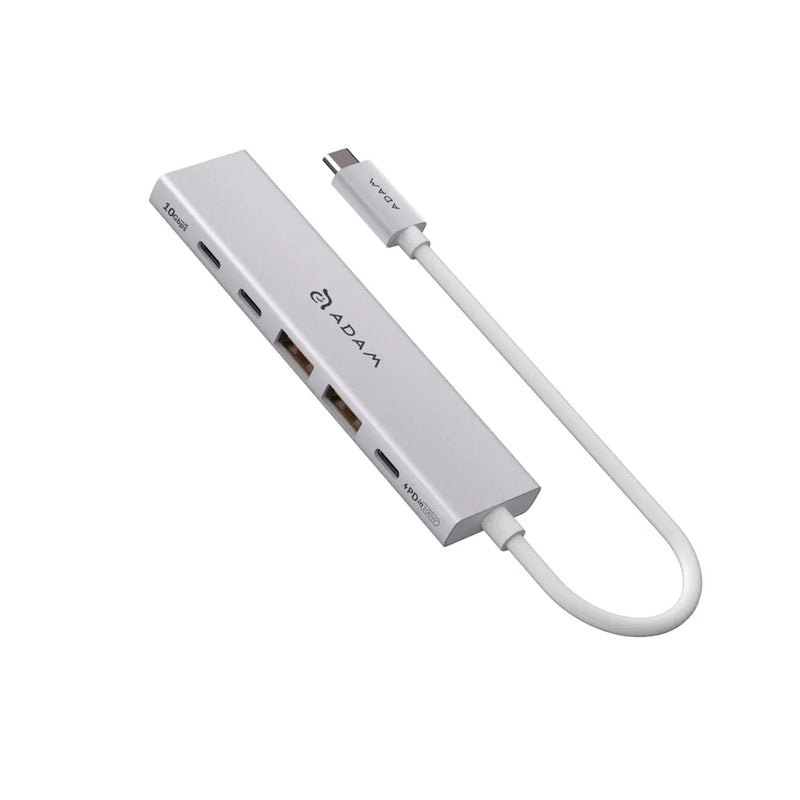 Adam Elements DE06 - USB-C 6-in-1 Multifunction Hub - Silver
