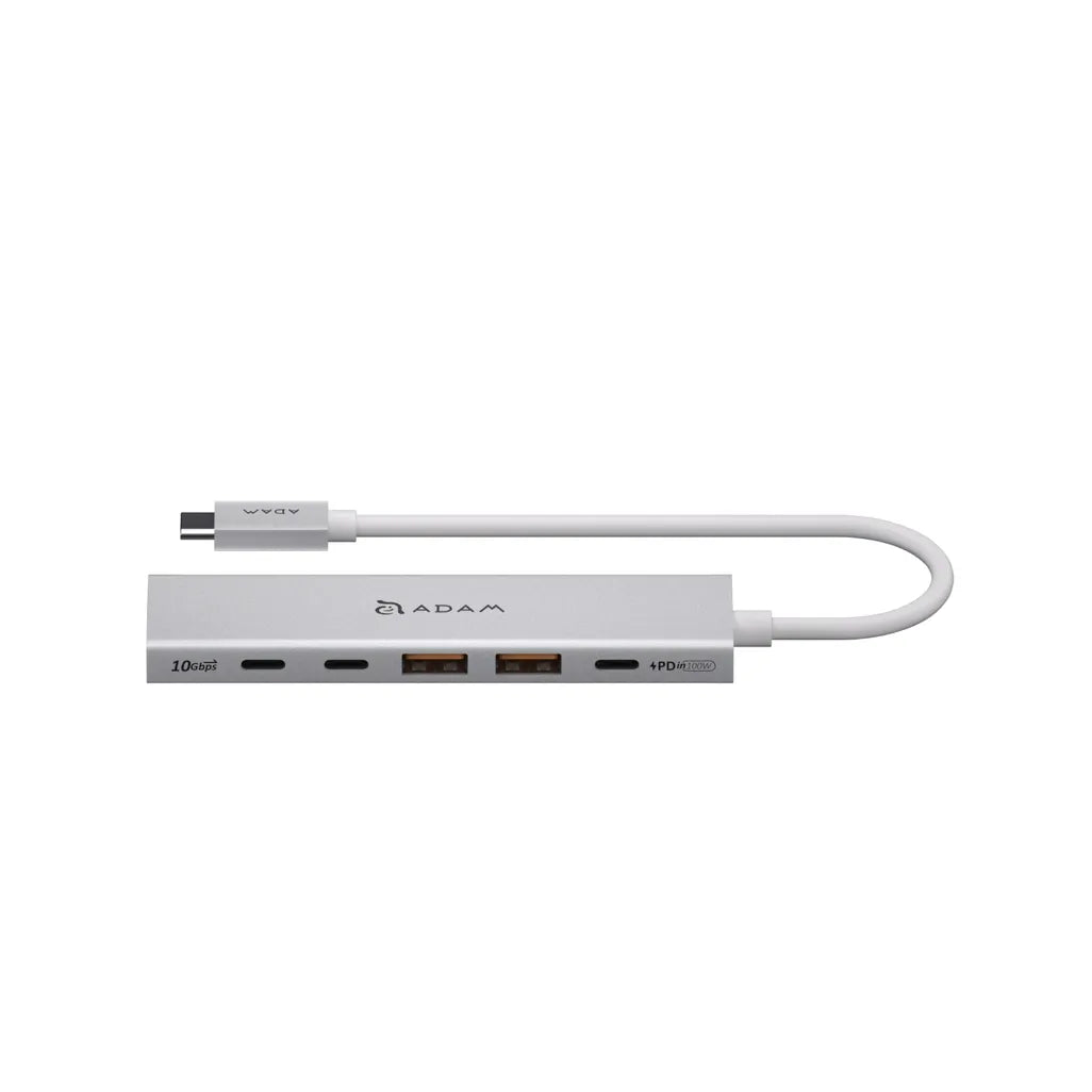 Adam Elements DE06 - USB-C 6-in-1 Multifunction Hub - Silver, view 2