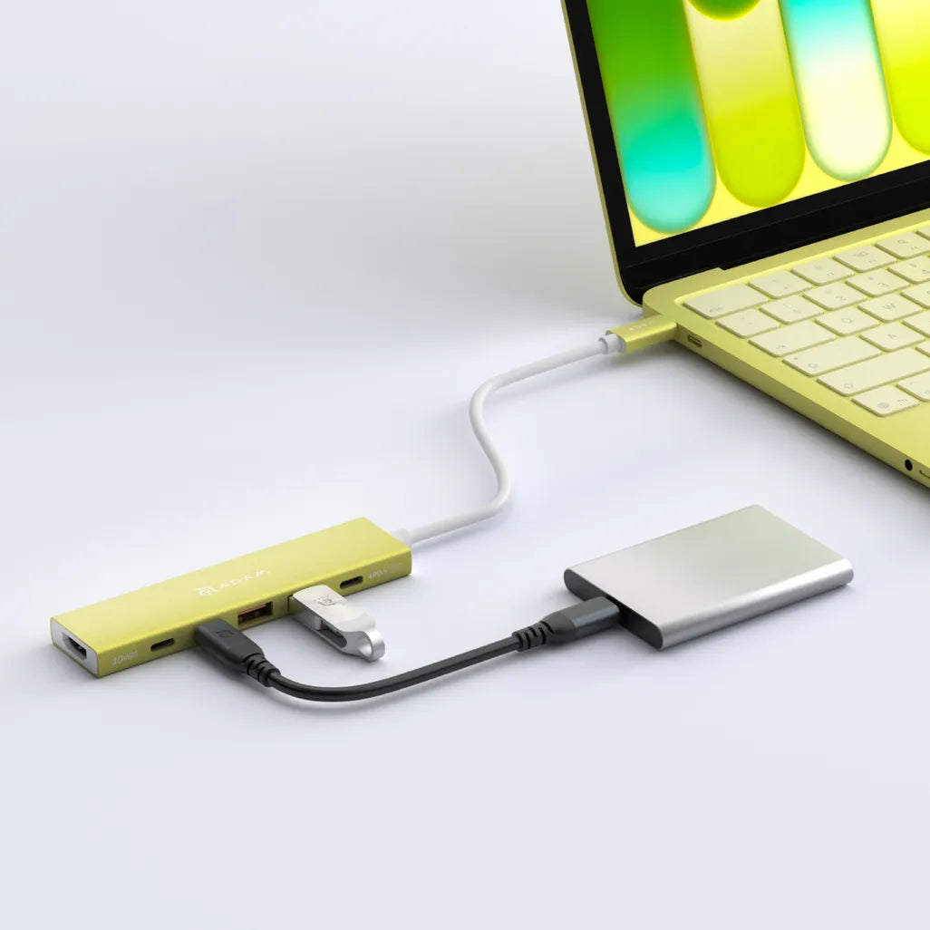 Adam Elements DE06 - USB-C 6-in-1 Multifunction Hub - Yellow, view 6