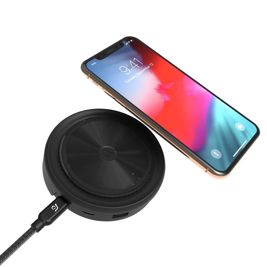 Adam Elements CASA Hub O7 USB-C 7 Port Wireless Charger Hub - Black