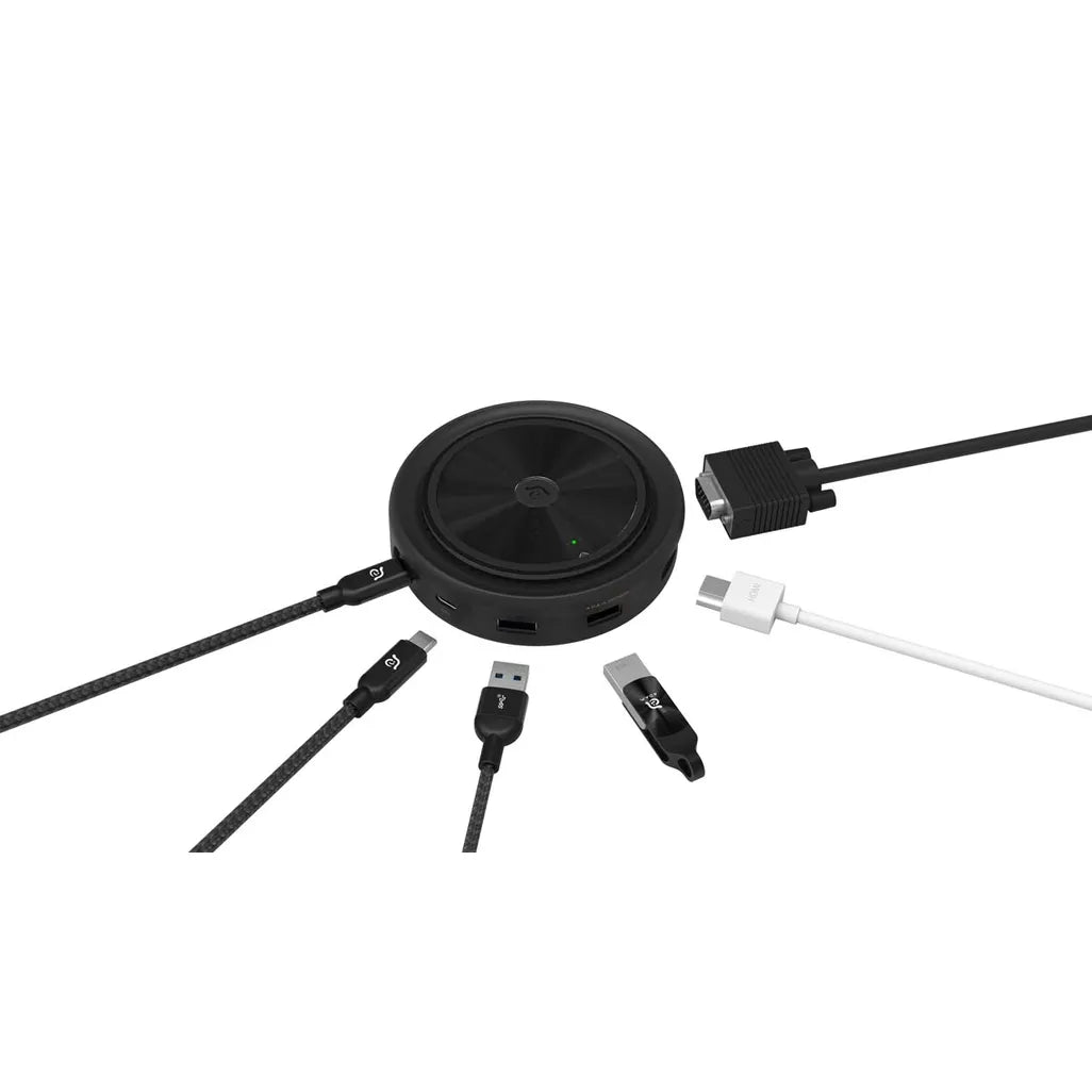 Adam Elements CASA Hub O7 USB-C 7 Port Wireless Charger Hub - Black