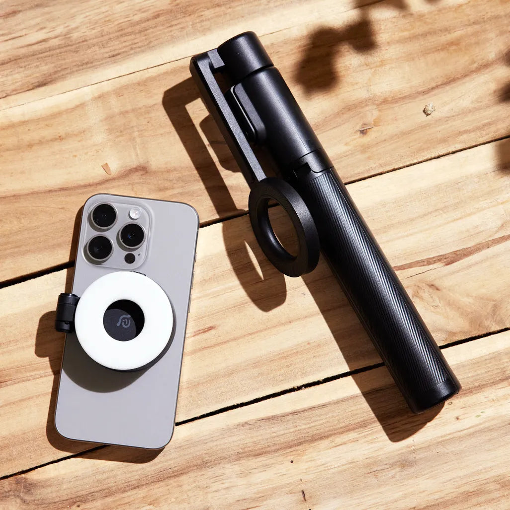 Adam Elements SELFIE Pro Wireless Bluetooth Tripod Selfie Stick & LED Light - Black, view 2