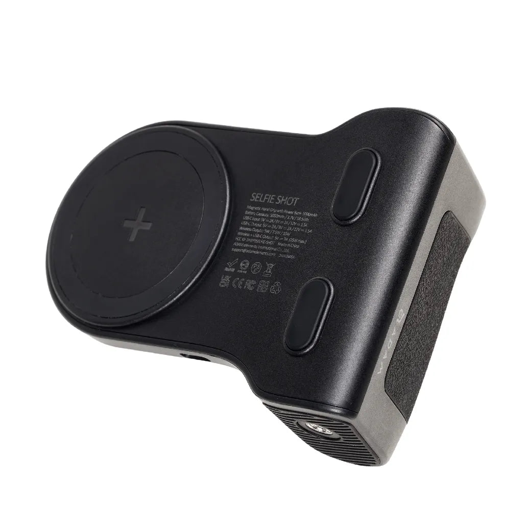 Adam Elements SELFIE SHOT Magnetic Hand Grip with Power Bank 5000mAh - Black, view 2