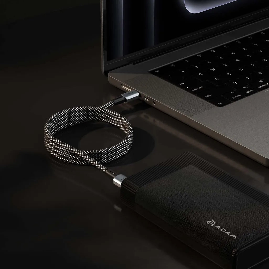 Adam Elements CASA MP200 - USB-C to USB-C 240W Magnetic Charging Cable 200cm - Black