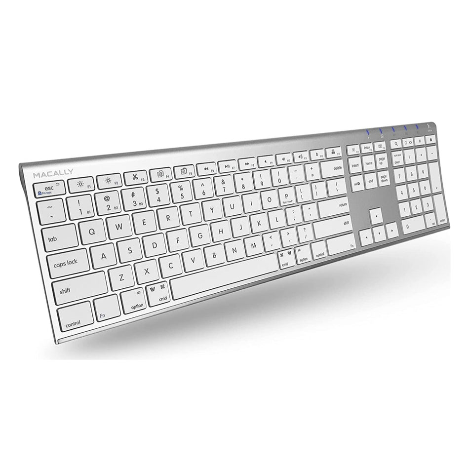 Macally Multi-Device Bluetooth Keyboard For Mac (Silver) - New - Mac Shack