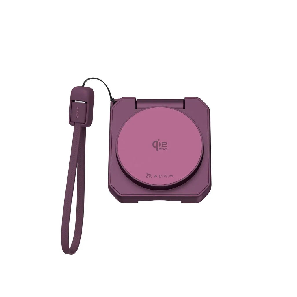 Adam Elements MAG 25 Qi2 25W 2-in-1 Pocket Charging Stand – Burgundy