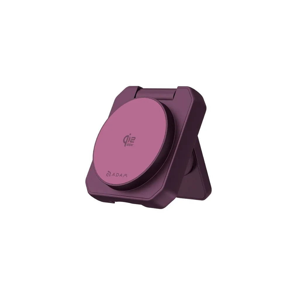 Adam Elements MAG 25 Qi2 25W 2-in-1 Pocket Charging Stand – Burgundy
