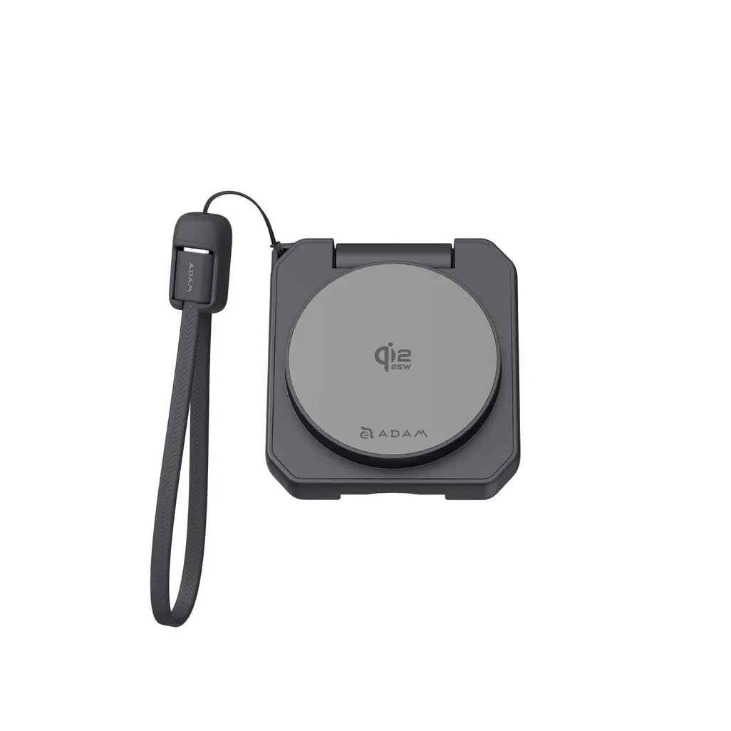 Adam Elements MAG 25 Qi2 25W 2-in-1 Pocket Charging Stand – Grey