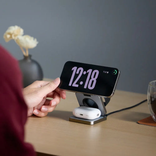 Adam Elements Mag 3 Ultra - Qi2 3-in-1 Foldable Charging Station - Space Grey