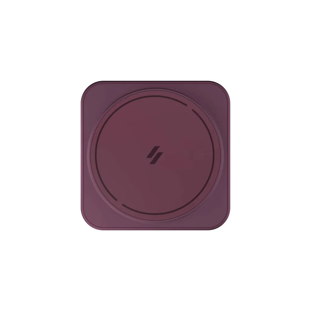 Product Title: Adam Elements Mag 3 Ultra Qi2 3-in-1 Foldable Charging Station – Burgundy