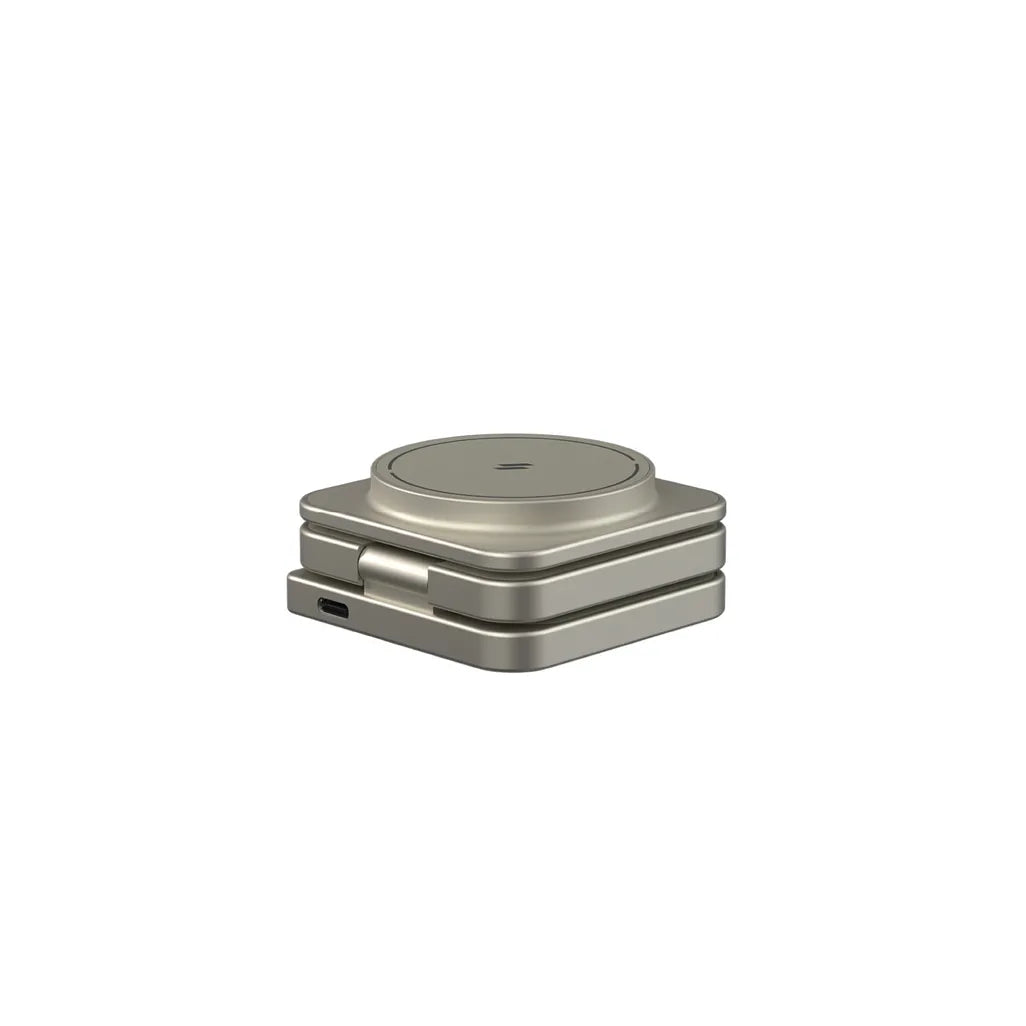 Adam Elements Mag 3 Ultra Qi2 3-in-1 Foldable Charging Station – Titanium