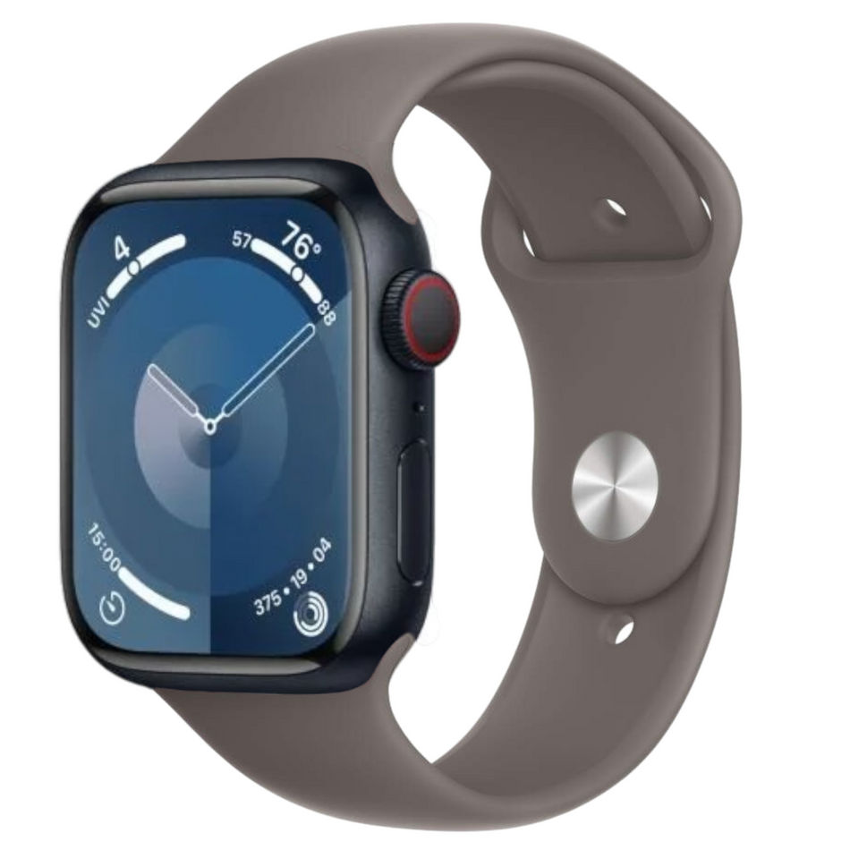 Apple Watch Series 9 (45mm, Midnight Aluminium with Clay Sports Band, GPS & Cellular) - Pre Owned / 3 Month Warranty