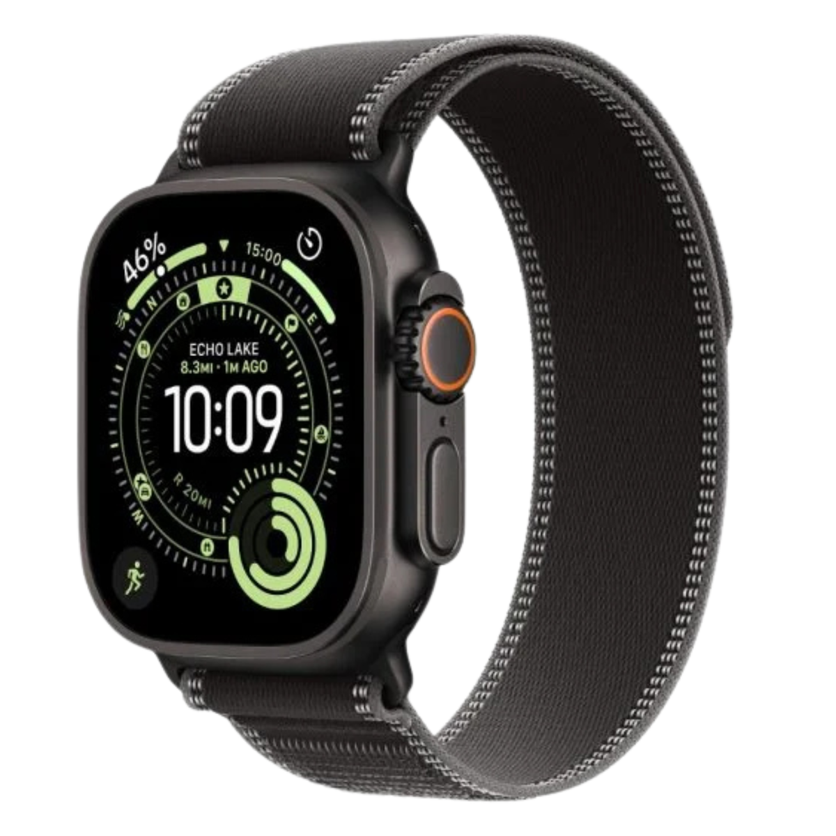 Apple Watch Ultra 3 49mm Black Titanium Cellular with Black/Charcoal Trail Loop - MacShack