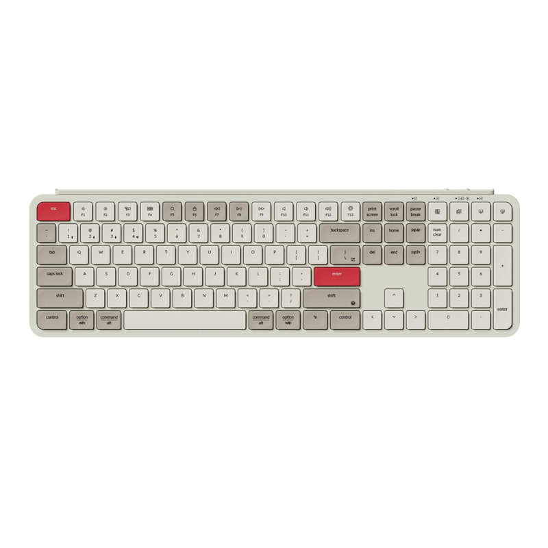 Keychron B6 Pro Ultra-Slim Wireless Keyboard (Retro Red) - New