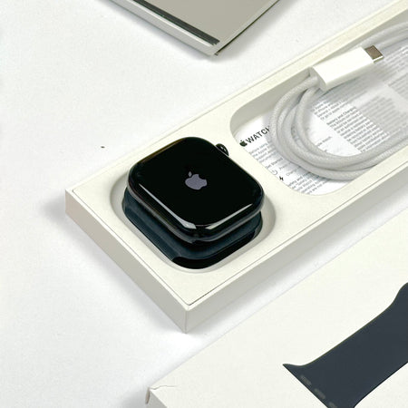 2024 Apple Watch Series 10 (46mm, Jet Black Aluminium with Black Sports Band, GPS) - Pre Owned / Apple Limited Warranty - Mac Shack