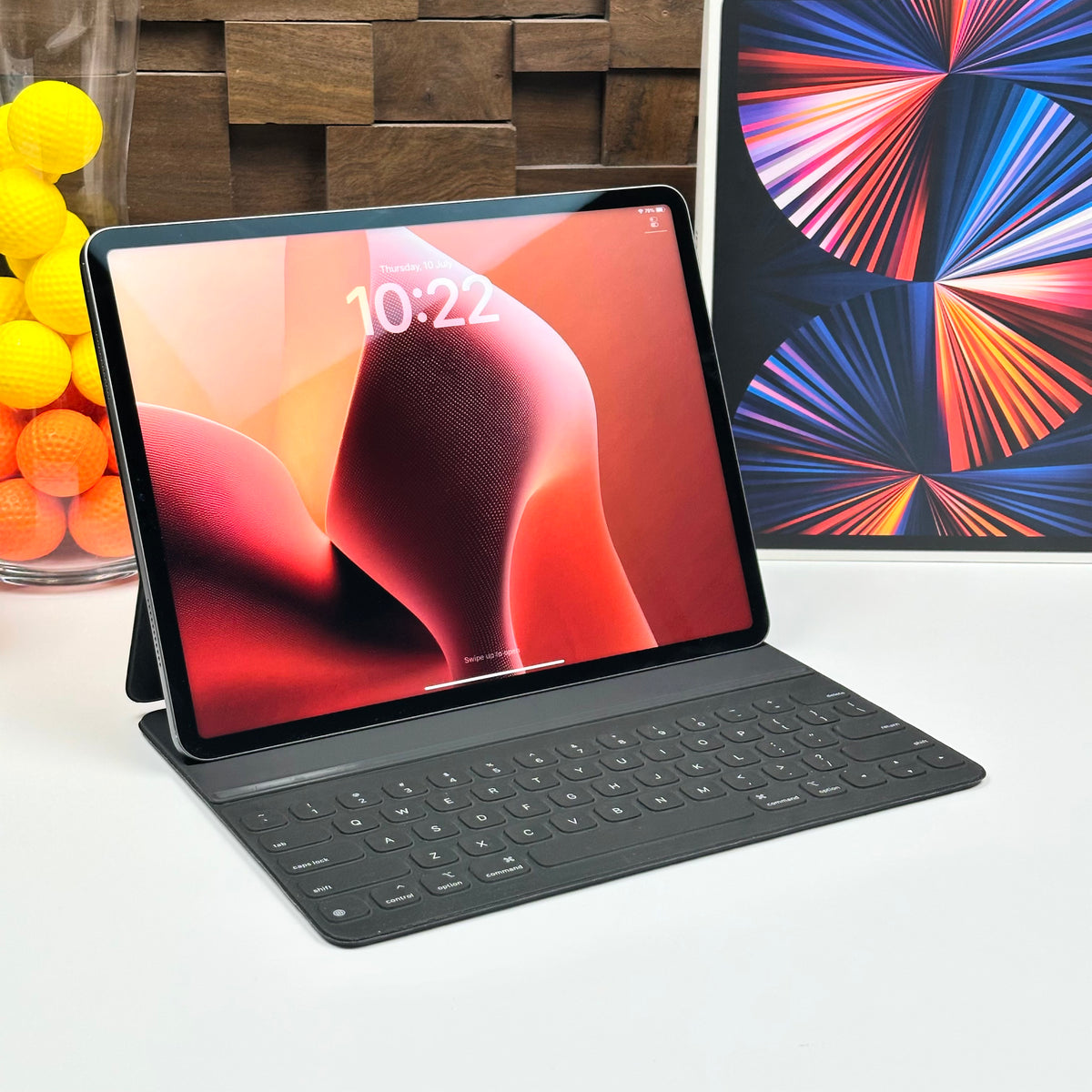 Combo Deal 2021 12.9-inch Apple iPad Pro 5th Gen M1 (256GB, Wifi, Space Gray) + Apple Smart Keyboard Folio - Pre Owned / 3 Month Warranty - Mac Shack