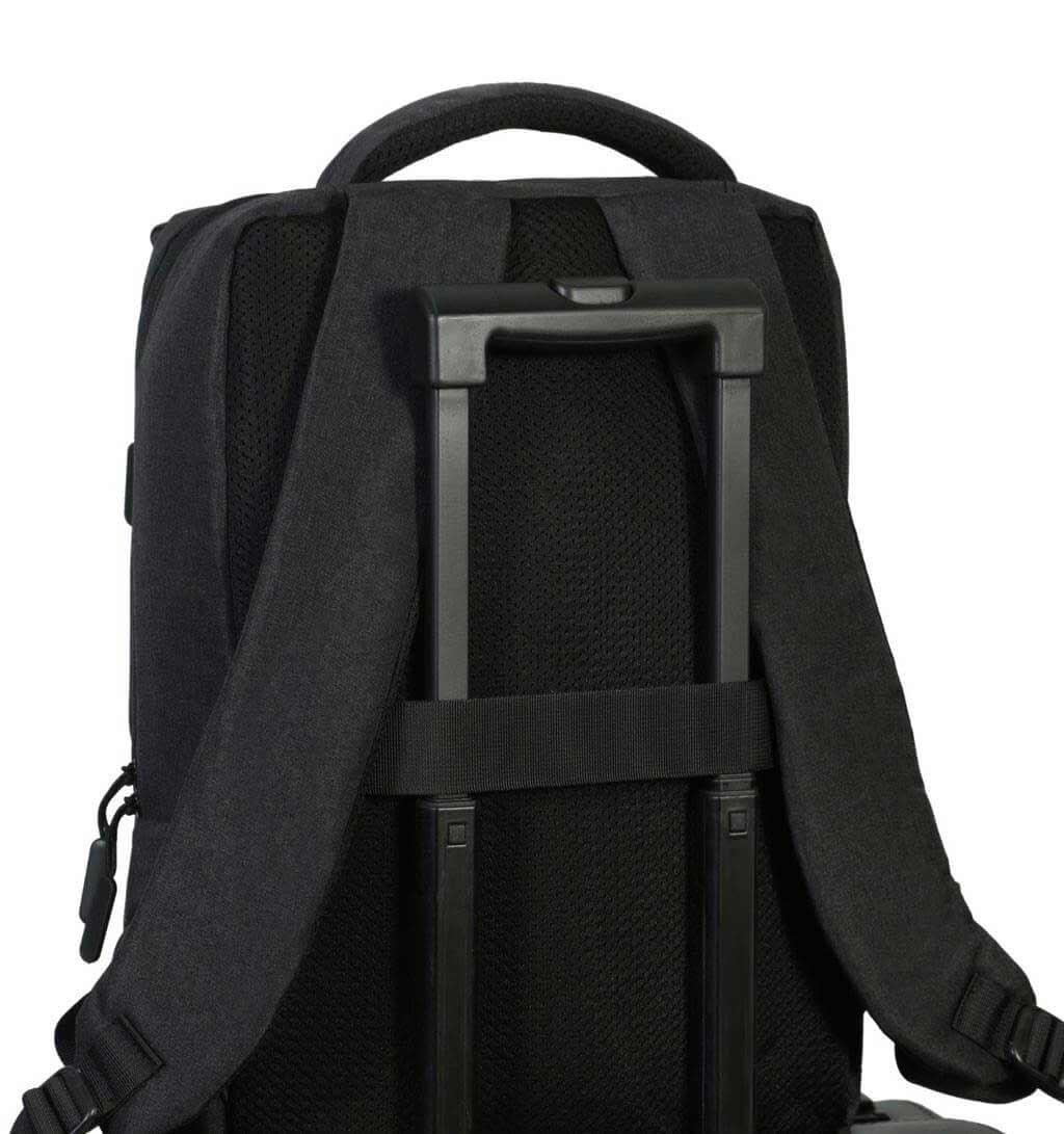 15.6-Inch Smart Laptop Bag (USB-A and 3.5mm AUX Connectivity, Black) - New - Mac Shack