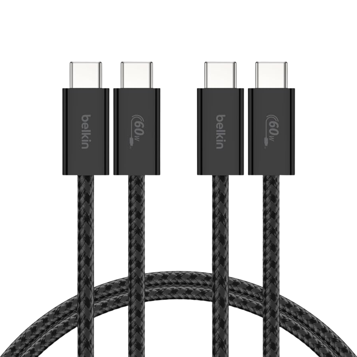 Belkin 1.5m BoostCharge 60W USB-C to USB-C Cable 2-pack - Black