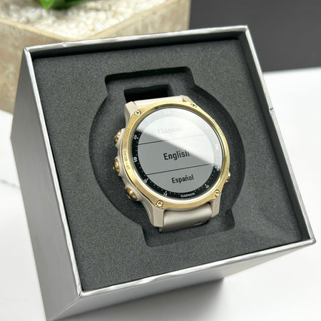 Garmin Descent Mk2S (43mm, Light Gold with Light Sand Silicone Band) - Pre Owned / 3 Month Warranty - Mac Shack