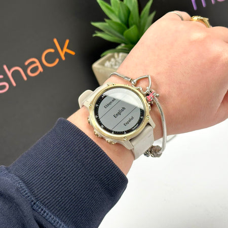 Garmin Descent Mk2S (43mm, Light Gold with Light Sand Silicone Band) - Pre Owned / 3 Month Warranty - Mac Shack