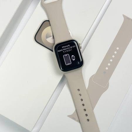Apple Watch Series 9 (41mm, Starlight Aluminium with Starlight Sports Band, GPS) - Pre Owned / 3 Month Warranty - Mac Shack