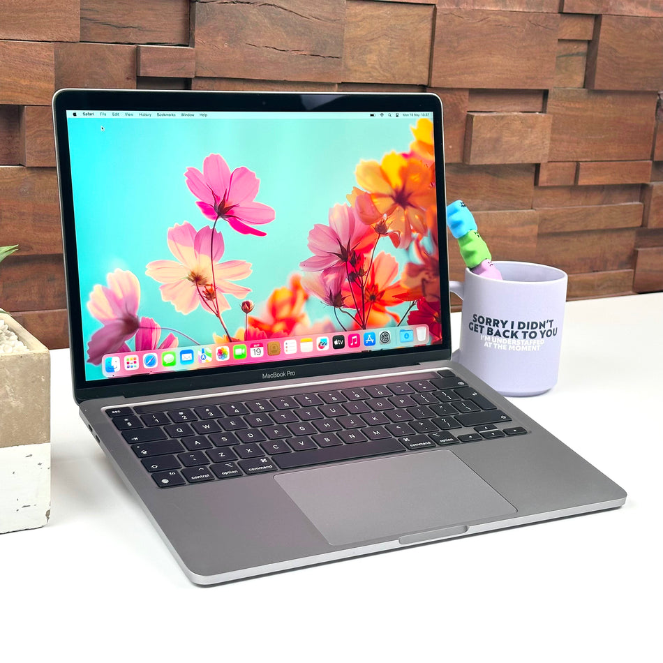 2022 Apple MacBook Pro 13-Inch M2 8-Core CPU, 10-Core GPU (8GB Unified RAM, 256GB SSD, Space Gray) - Pre Owned / 3 Month Warranty