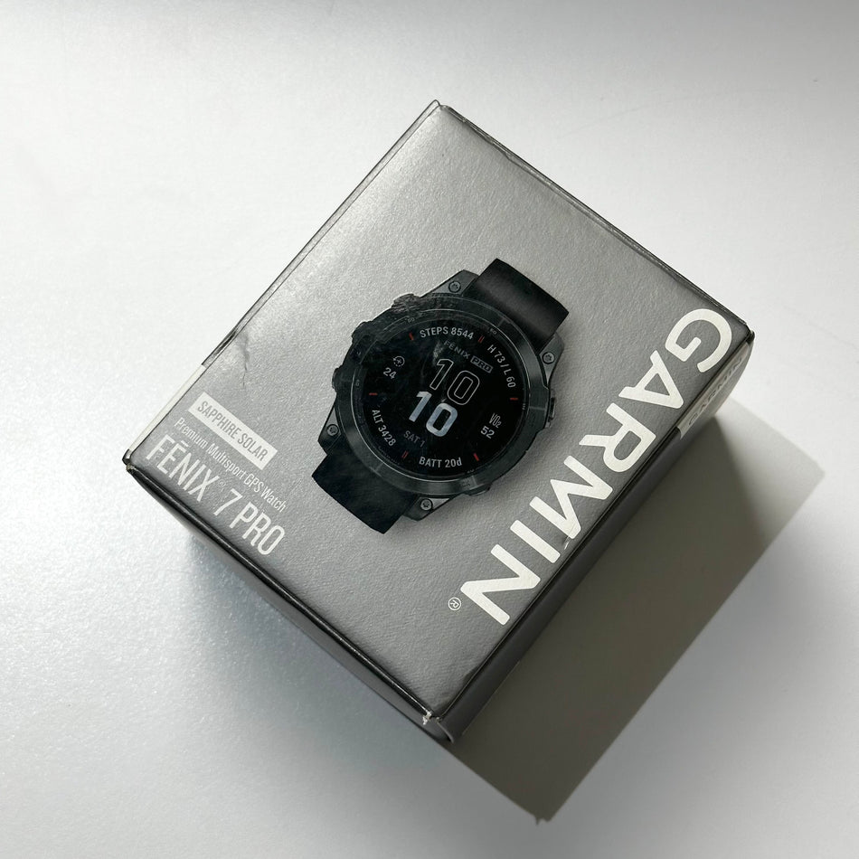 Garmin fēnix 7 Pro Sapphire Solar (47mm, Carbon Gray DLC with Black Band) - Pre Owned / 3 Month Warranty
