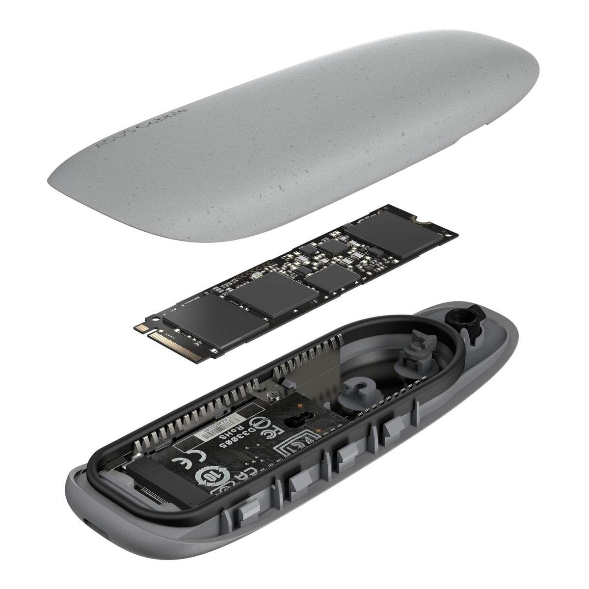 Asus Cobble M.2 SSD Enclosure - Grey, view 4