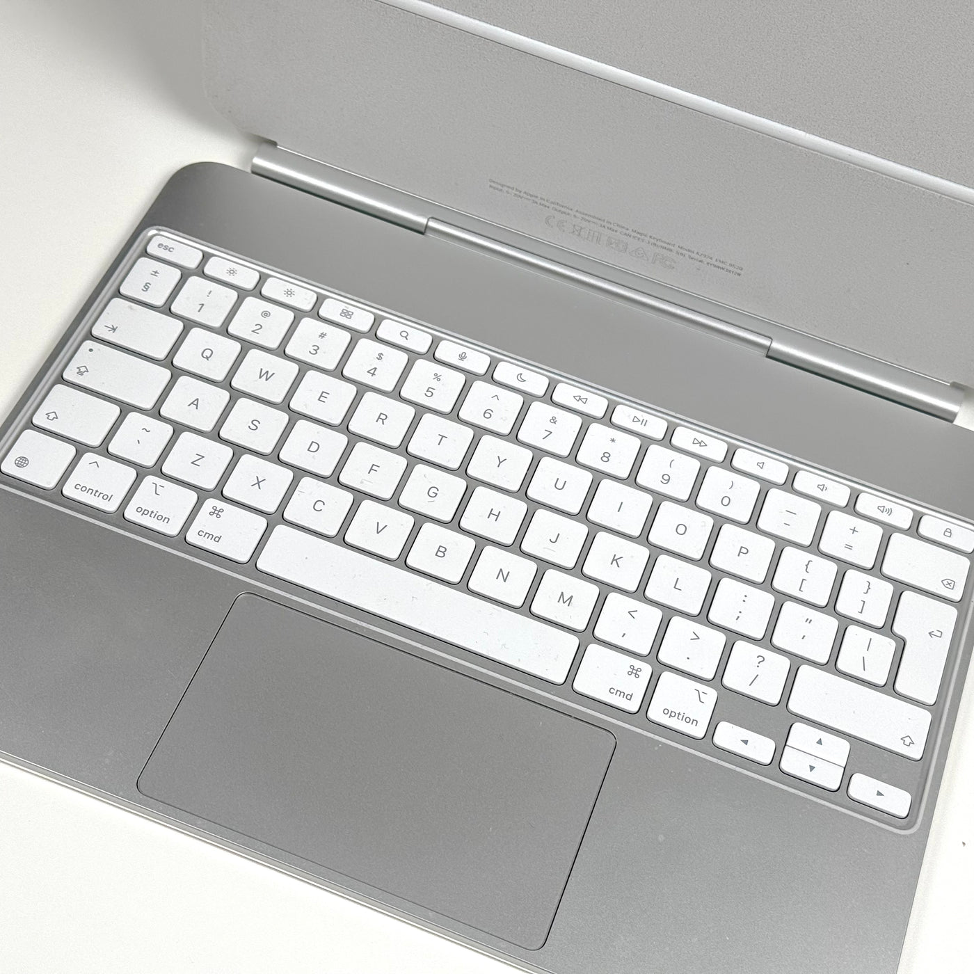 Backlit keys and function row on a pre-owned Apple Magic Keyboard for iPad Pro 13-inch, White - Mac Shack