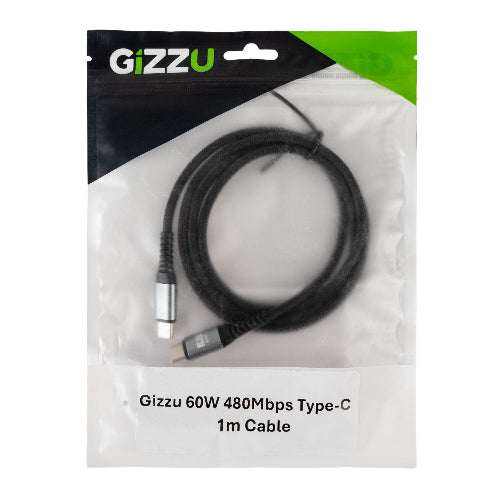 GIZZU 60W 480Mbps Type-C 1m Cable - Mac Shack