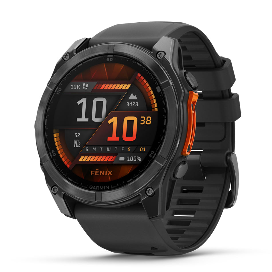 Garmin fēnix® 8 AMOLED 51mm - Slate Grey with Black Silicone Band