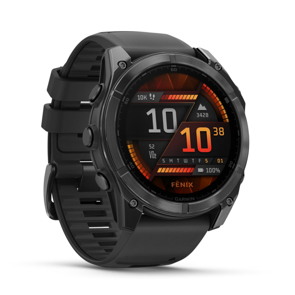 Garmin fēnix® 8 AMOLED - Slate Grey with Black Silicone Band