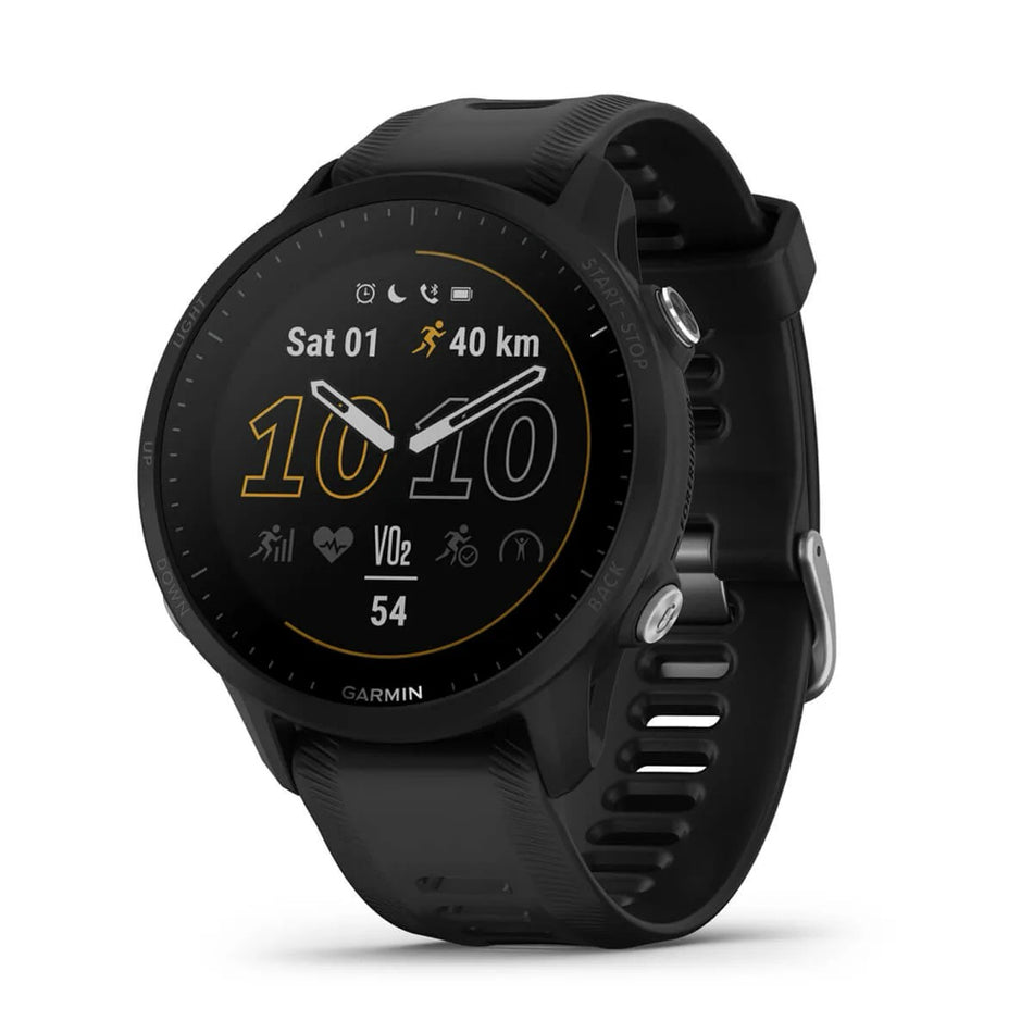 Garmin Forerunner® 955 33mm - Black with Black Silicone Band