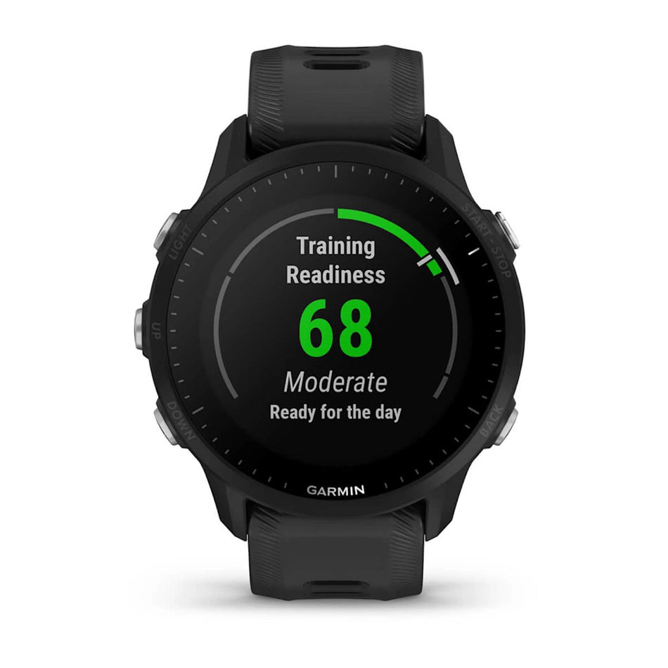 Garmin Forerunner® 955 33mm - Black with Black Silicone Band