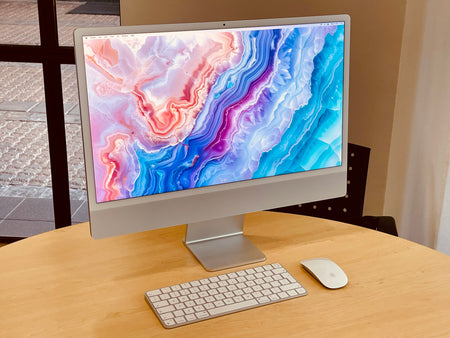 2021 Apple iMac 24-inch M1 8-Core CPU, 8-Core GPU (4.5K Retina, 8GB Unified RAM, 512GB, Silver) - Pre Owned / 3 Month Warranty - Mac Shack